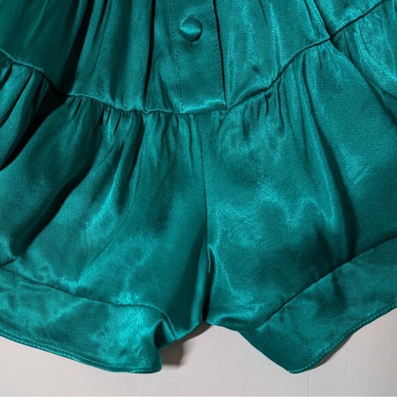 Vanessa Mooney Romper Dress Womens Small The Elisabeth Coquette Milkmaid - Picture 7 of 9